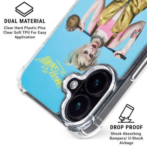 DC Comics Harley Quinn Movie Charcater Poster iPhone 16 Clear Case