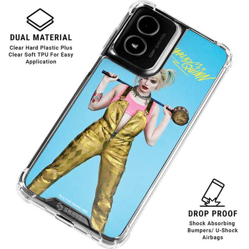 DC Comics Harley Quinn Movie Charcater Poster Moto G Power 5G (2024) Clear Case
