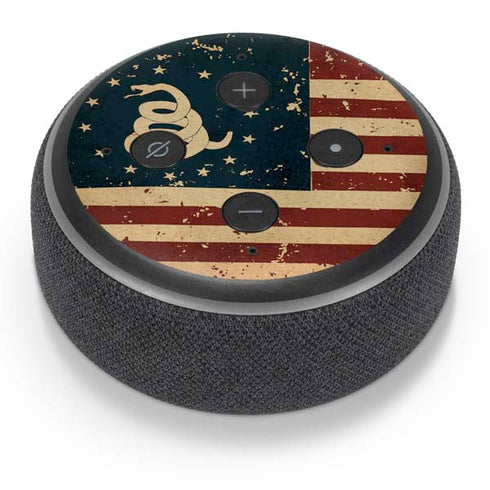 Dont Tread On Me American Flag Amazon Echo Dot Skin