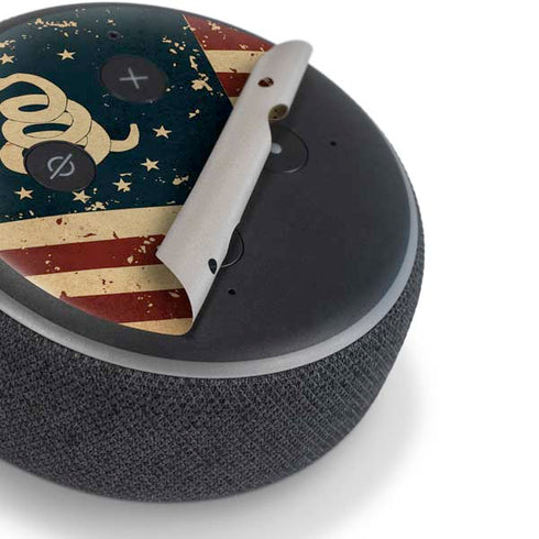 Dont Tread On Me American Flag Amazon Echo Dot Skin