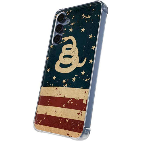 Dont Tread On Me American Flag Galaxy A55 5G Clear Case