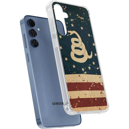 Dont Tread On Me American Flag Galaxy A55 5G Clear Case