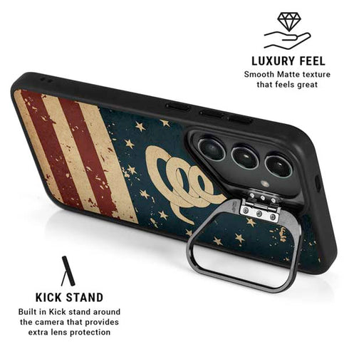 Dont Tread On Me American Flag Galaxy S24 Plus Kickstand Case