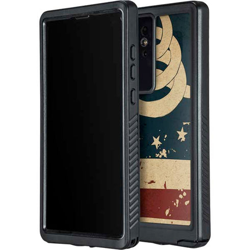 Dont Tread On Me American Flag Galaxy S24 Ultra Waterproof Case