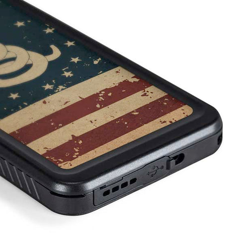 Dont Tread On Me American Flag Galaxy S24 Waterproof Case