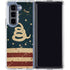 Dont Tread On Me American Flag Galaxy Z Fold5 5G Clear Case