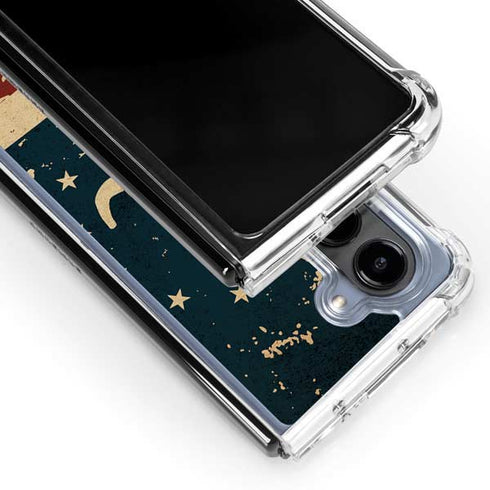 Dont Tread On Me American Flag Galaxy Z Fold5 5G Clear Case