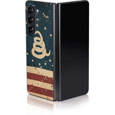Dont Tread On Me American Flag Galaxy Z Fold5 5G Skin