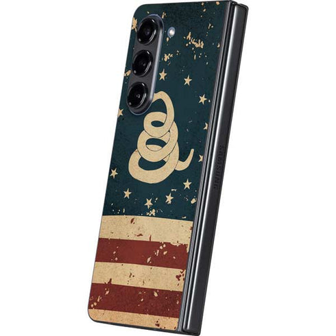 Dont Tread On Me American Flag Galaxy Z Fold5 5G Skin