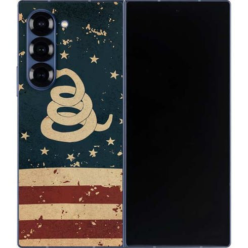 Dont Tread On Me American Flag Galaxy Z Fold6 Skin