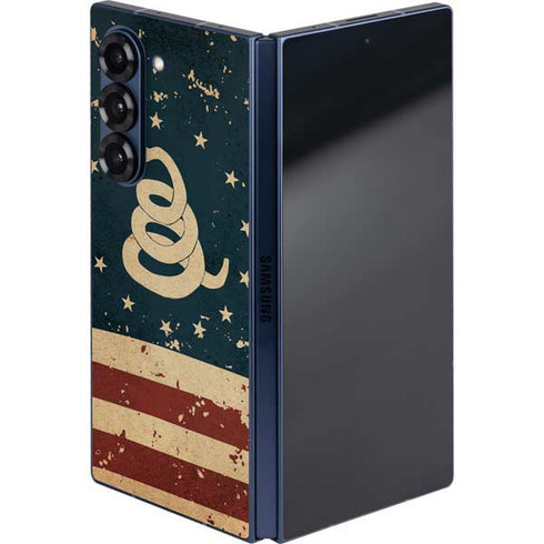 Dont Tread On Me American Flag Galaxy Z Fold6 Skin