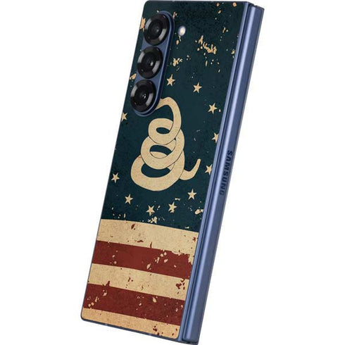 Dont Tread On Me American Flag Galaxy Z Fold6 Skin
