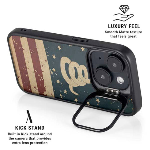 Dont Tread On Me American Flag iPhone 14 Kickstand Case