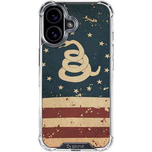 Dont Tread On Me American Flag iPhone 16 Clear Case