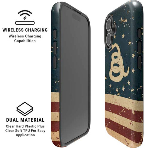 Dont Tread On Me American Flag iPhone 16 Magsafe Impact Case