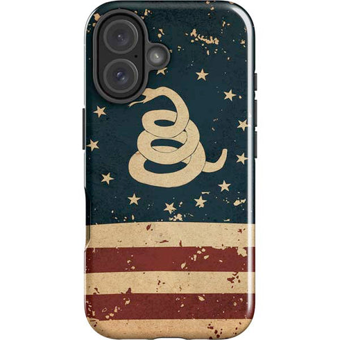 Dont Tread On Me American Flag iPhone 16 Plus Impact Case