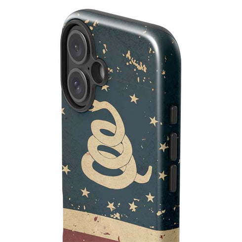 Dont Tread On Me American Flag iPhone 16 Plus Impact Case