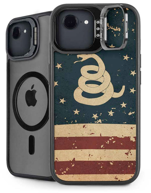 Dont Tread On Me American Flag iPhone 16e Kickstand Case