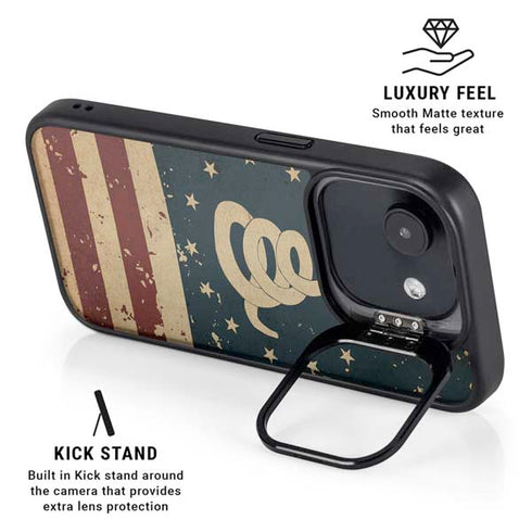 Dont Tread On Me American Flag iPhone 16e Kickstand Case