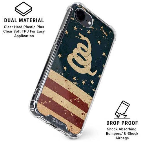 Dont Tread On Me American Flag iPhone 16e Clear Case
