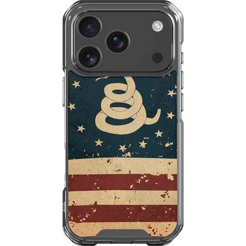 Dont Tread On Me American Flag iPhone 18 Pro Clear Case