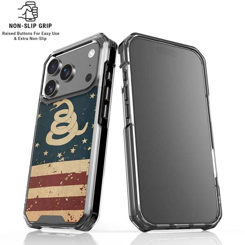 Dont Tread On Me American Flag iPhone 18 Pro Clear Case