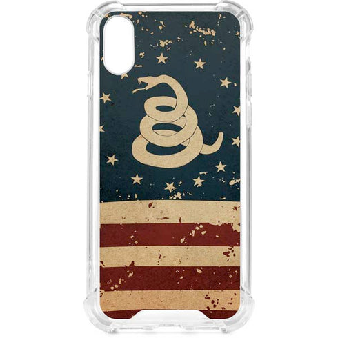 Dont Tread On Me American Flag iPhone XS Clear Case
