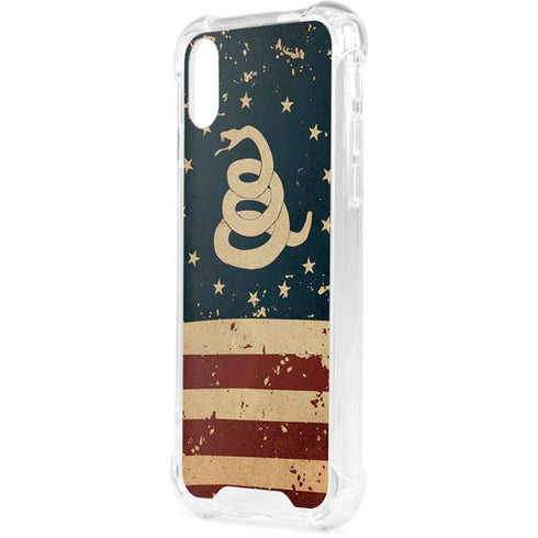 Dont Tread On Me American Flag iPhone XS Clear Case
