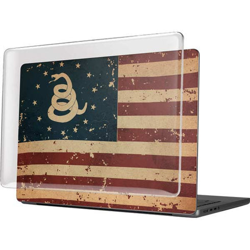 Dont Tread On Me American Flag MacBook Pro 14in (2021-24) Case plus Skin