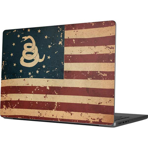 Dont Tread On Me American Flag Apple MacBook Pro 14-inch Skin
