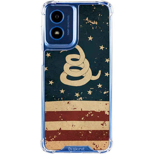 Dont Tread On Me American Flag Moto G 5G (2024) Clear Case