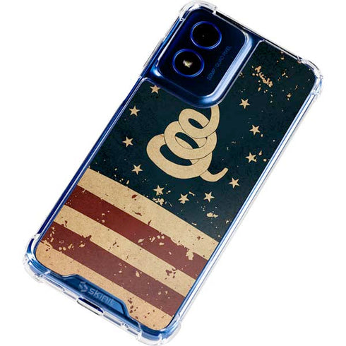 Dont Tread On Me American Flag Moto G 5G (2024) Clear Case