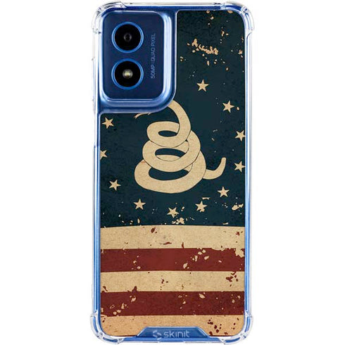 Dont Tread On Me American Flag Moto G Play 4G (2024) Clear Case