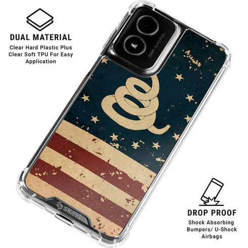 Dont Tread On Me American Flag Moto G Power 5G (2024) Clear Case
