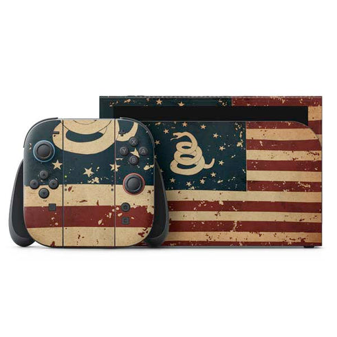 Dont Tread On Me American Flag Nintendo Skins