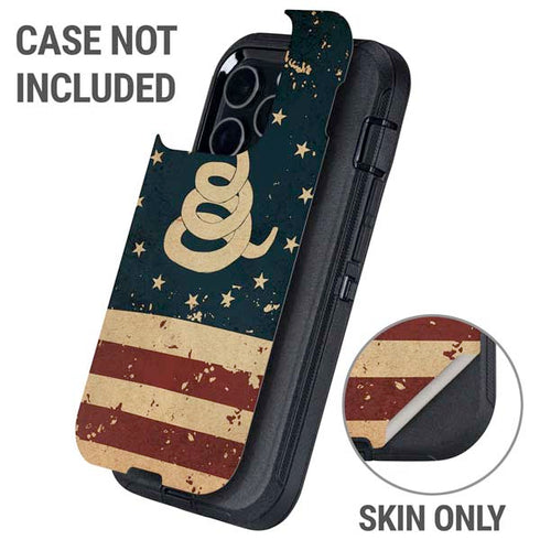 Dont Tread On Me American Flag Otterbox Defender iPhone Skin