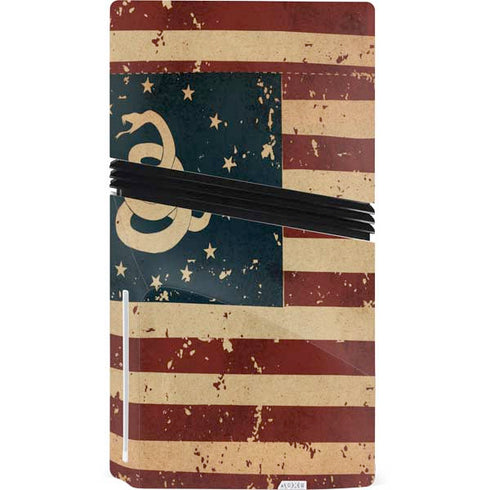 Dont Tread On Me American Flag PS5 Pro Disk Console Skin