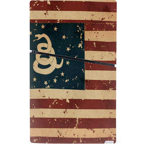 Dont Tread On Me American Flag PS5 Slim Digital Edition Console Skin