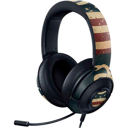 Dont Tread On Me American Flag Razer Kraken X Skin