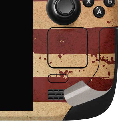 Dont Tread On Me American Flag Steam Deck Handheld Gaming Computer OLED Skin