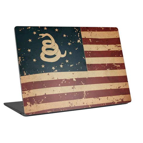 Dont Tread On Me American Flag Laptop Skins