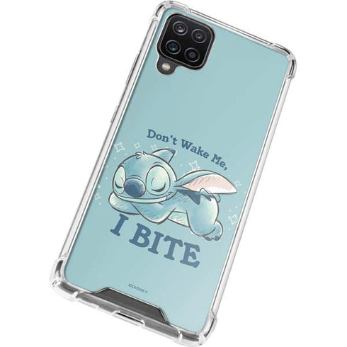 Disney Lilo and Stitch Dont Wake Me I Bite Galaxy A12 Clear Case
