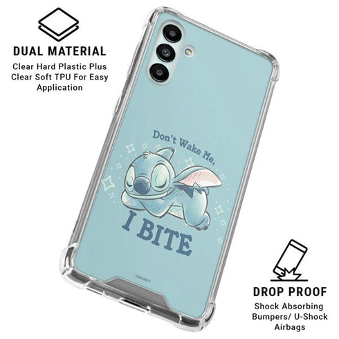 Disney Lilo and Stitch Dont Wake Me I Bite Galaxy A13 5G Clear Case