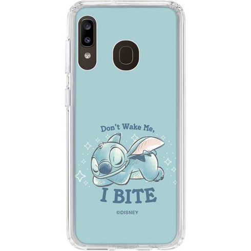 Disney Lilo and Stitch Dont Wake Me I Bite Galaxy A20 Clear Case