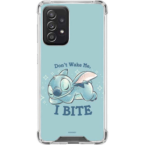 Disney Lilo and Stitch Dont Wake Me I Bite Galaxy A52 5G Clear Case