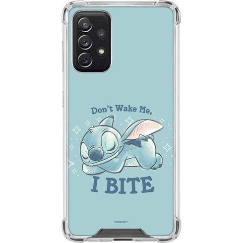 Disney Lilo and Stitch Dont Wake Me I Bite Galaxy A72 5G Clear Case
