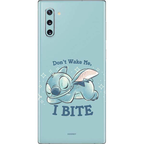 Disney Lilo and Stitch Dont Wake Me I Bite Galaxy Note 10 Skin