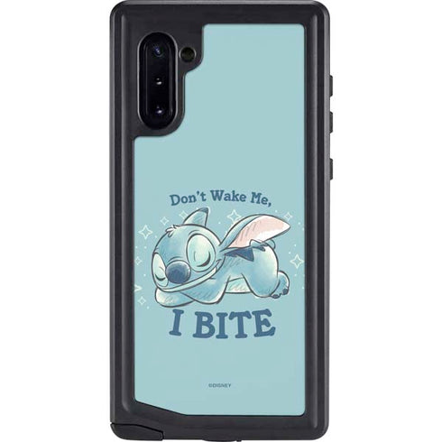Disney Lilo and Stitch Dont Wake Me I Bite Galaxy Note 10 Waterproof Case