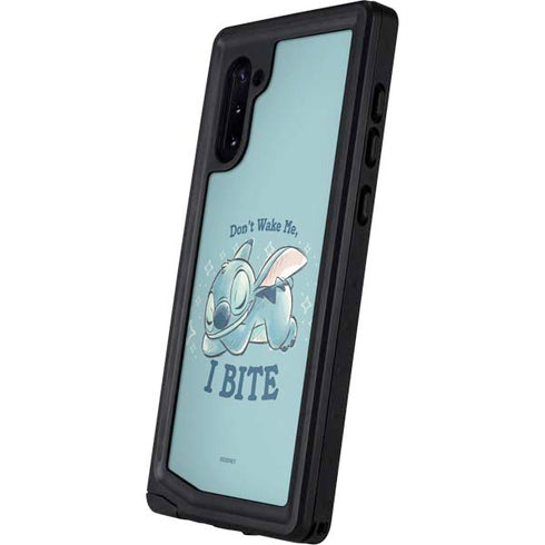 Disney Lilo and Stitch Dont Wake Me I Bite Galaxy Note 10 Waterproof Case