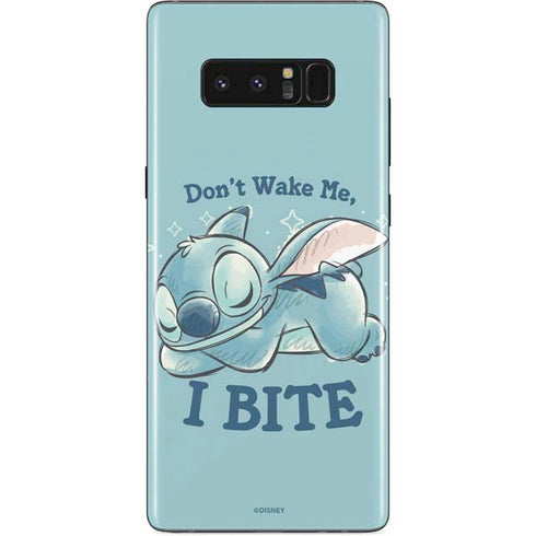 Disney Lilo and Stitch Dont Wake Me I Bite Galaxy Note 8 Skin
